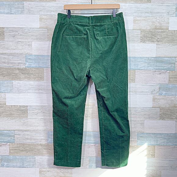 Boden Kew Cord Trousers Green Corduroy Ankle Stretch Womens US 12R UK 16R - Picture 4 of 8